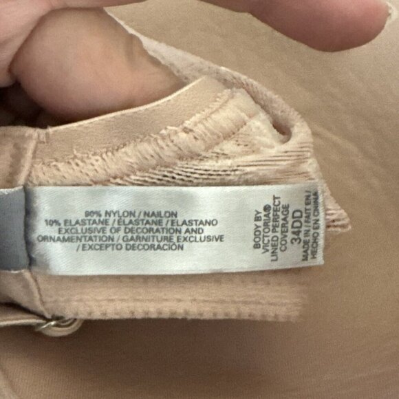 Victoria’s Secret Women's 34DD Lined Perfect Coverage Bra Beige Underwire - Picture 11 of 14
